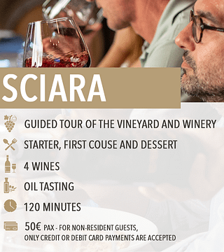 Degustazione vini e pranzo/cena leggera "Sciara"
