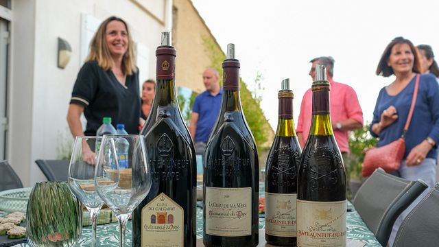 Dégustation de vins de Châteauneuf du Pape et dîner sur un toit avec vue à 360°