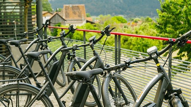 Passeio de bicicleta elétrica indulgente