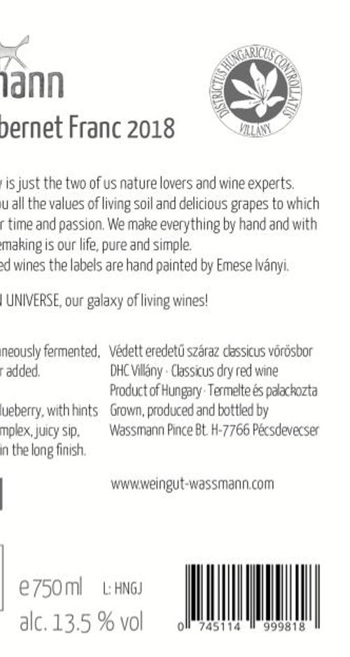 Cabernet Franc Backlabel