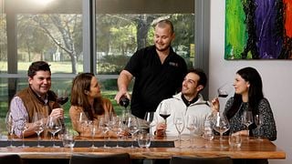 Wine tasting at Latitude 32 Wines
