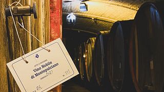 Dégustation de vins Poliziana à Vecchia Cantina Di Montepulciano