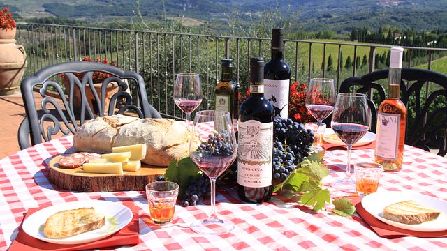 Degustação de vinho tradicional Chianti em Pagnana