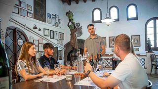 Petit déjeuner au milieu des vignes, visite de la cave et dégustation