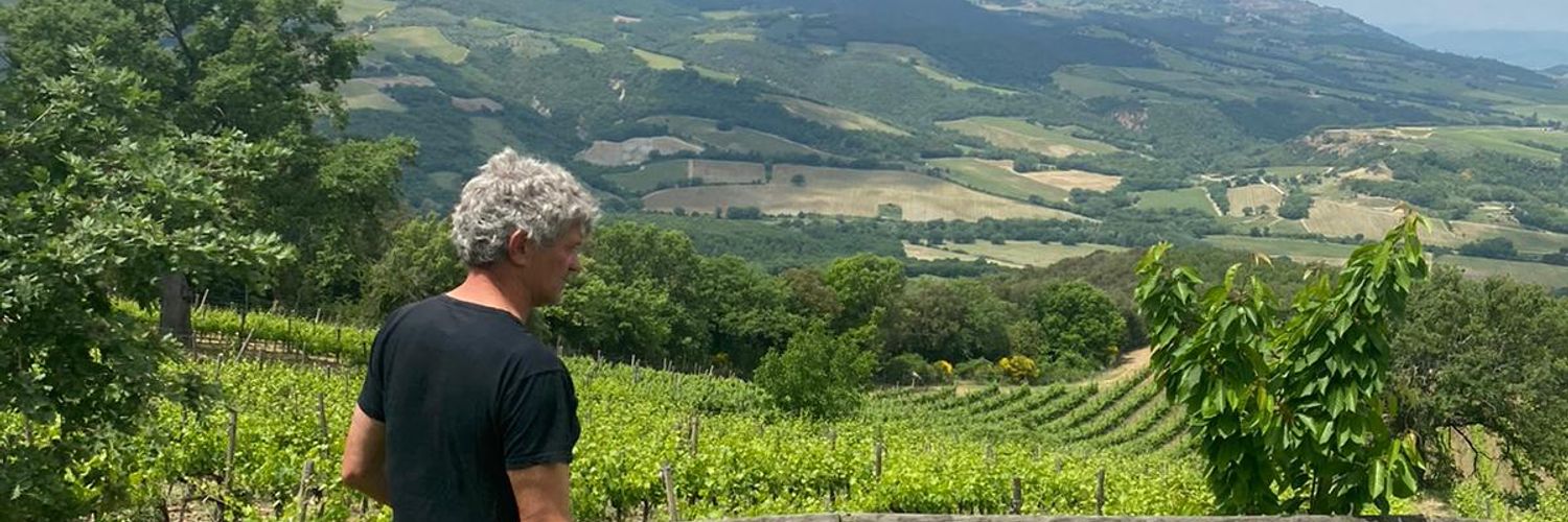 Roberto Con Rocky Vista Montalcino