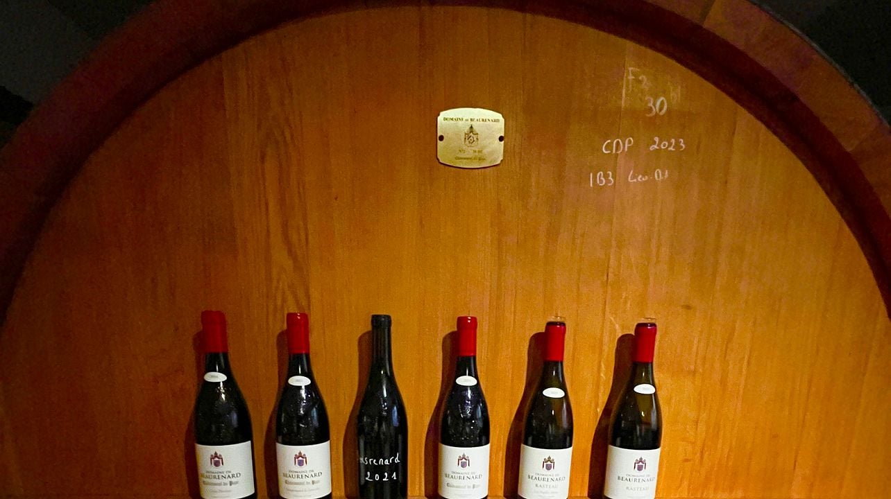 Morgendliche Weinprobe in 2 Weinkellern von Châteauneuf du Pape
