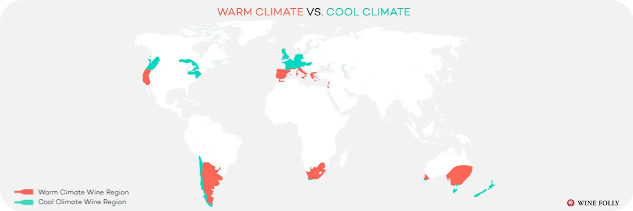 Chardonnay Cool Vs Warm Climate Map Wine Folly