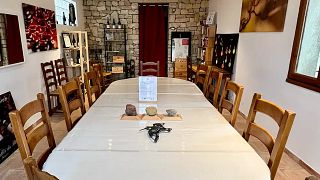 Privater Verkostungsraum im Domaine de la Mordorée