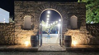 Vinprovning i Masseria, solnedgången