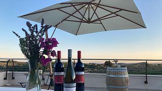 Smutta på vin medan du tittar på solnedgången på Purovino
