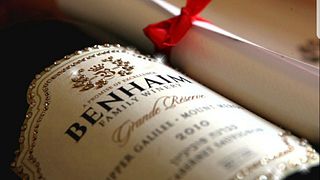 Vinprovning på turnén på Benhaim Winery