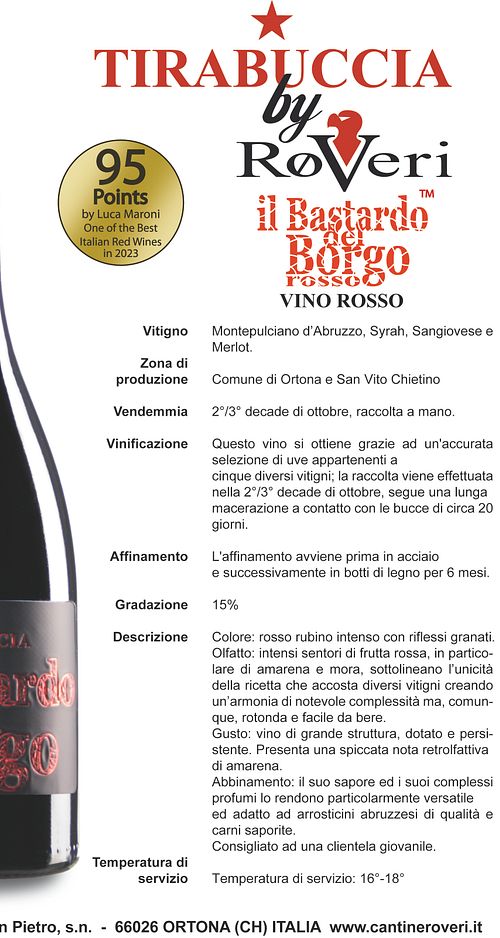 BASTARDO DEL BORGO-TIRABUCCIA - Cantine Roveri
