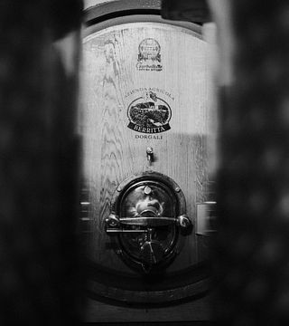 Verres dans la cave de la Cantina Berritta