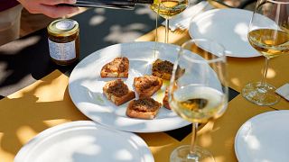 White and rosé wines tasting