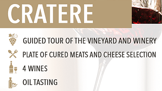 Weinprobe und Essen "Cratere"