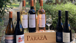 Aperitivo de jardín en el castillo de Paraza