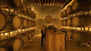 Bio-Wein- und Olivenölverkostung mit Brotkrumen im Le Filigare