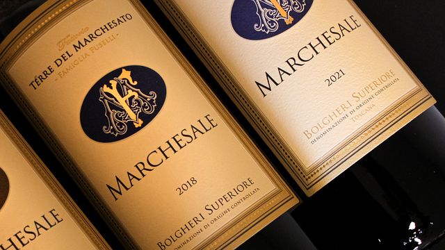 Marchsale retrospektiv vinprovning i Bolgheri