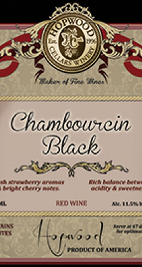 Chambourcin Black - Hopwood Cellars Winery